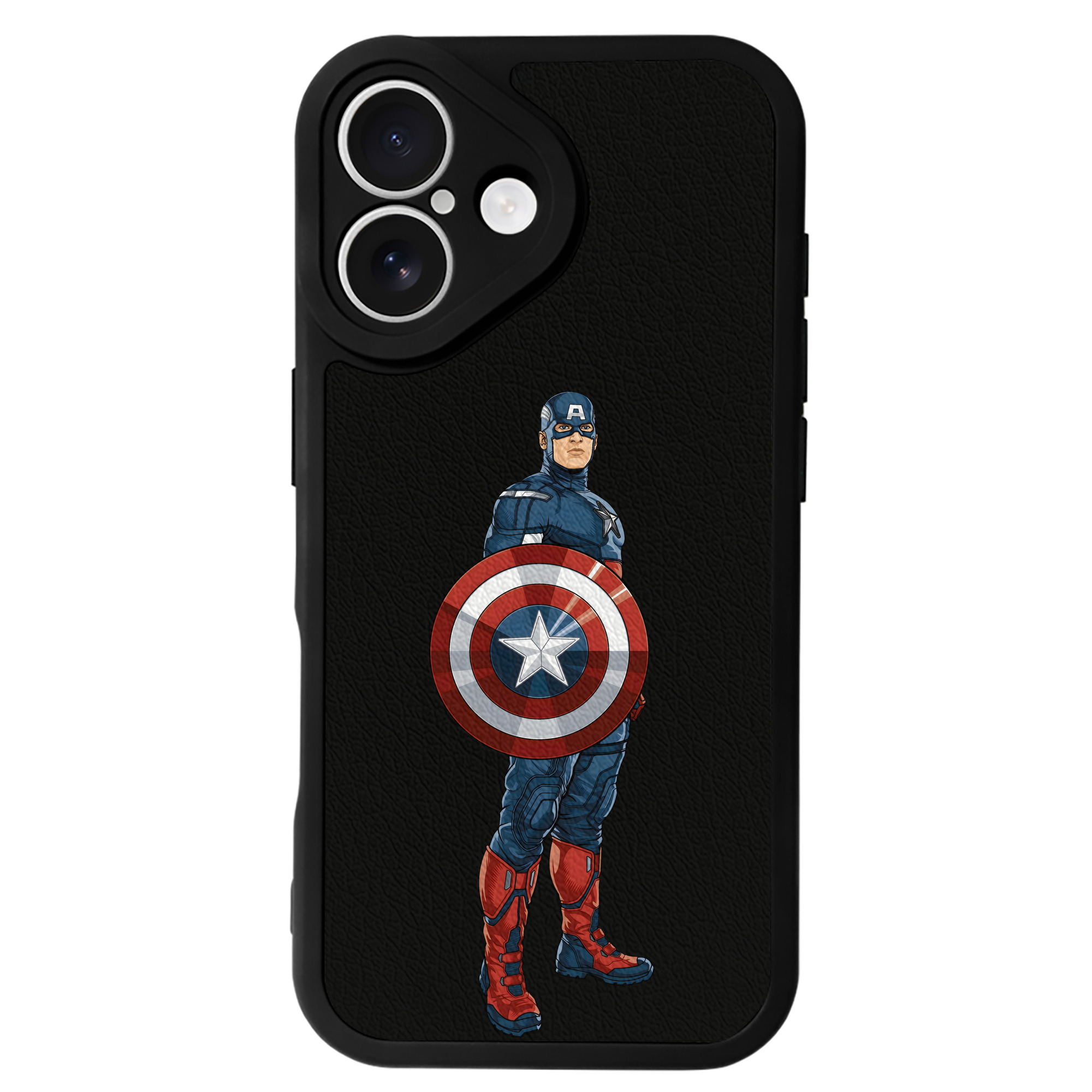 （画像用） アベンジャーズ The Avengers 【iPhone 16シリーズ対応】シリコンスマホケース（レザー調） 材質：シリコン